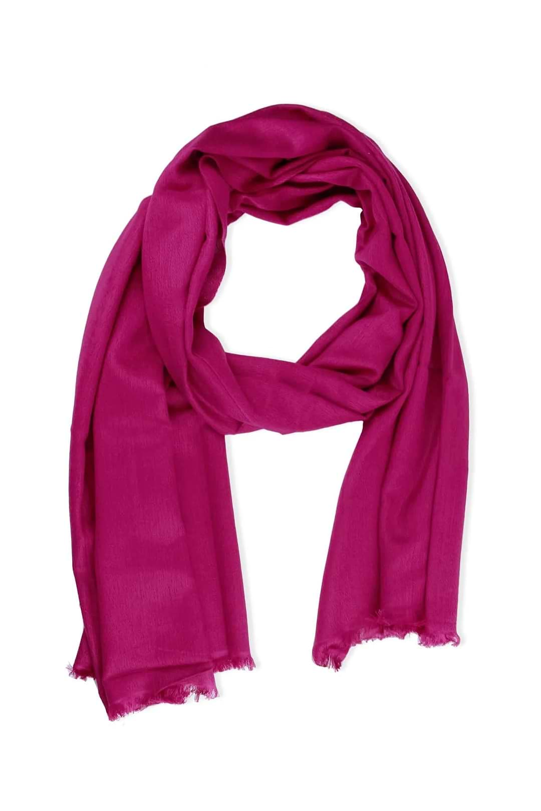 Cashmere Silk A Eyelash Scarf - SAACHI - Medium Violetred - Scarves