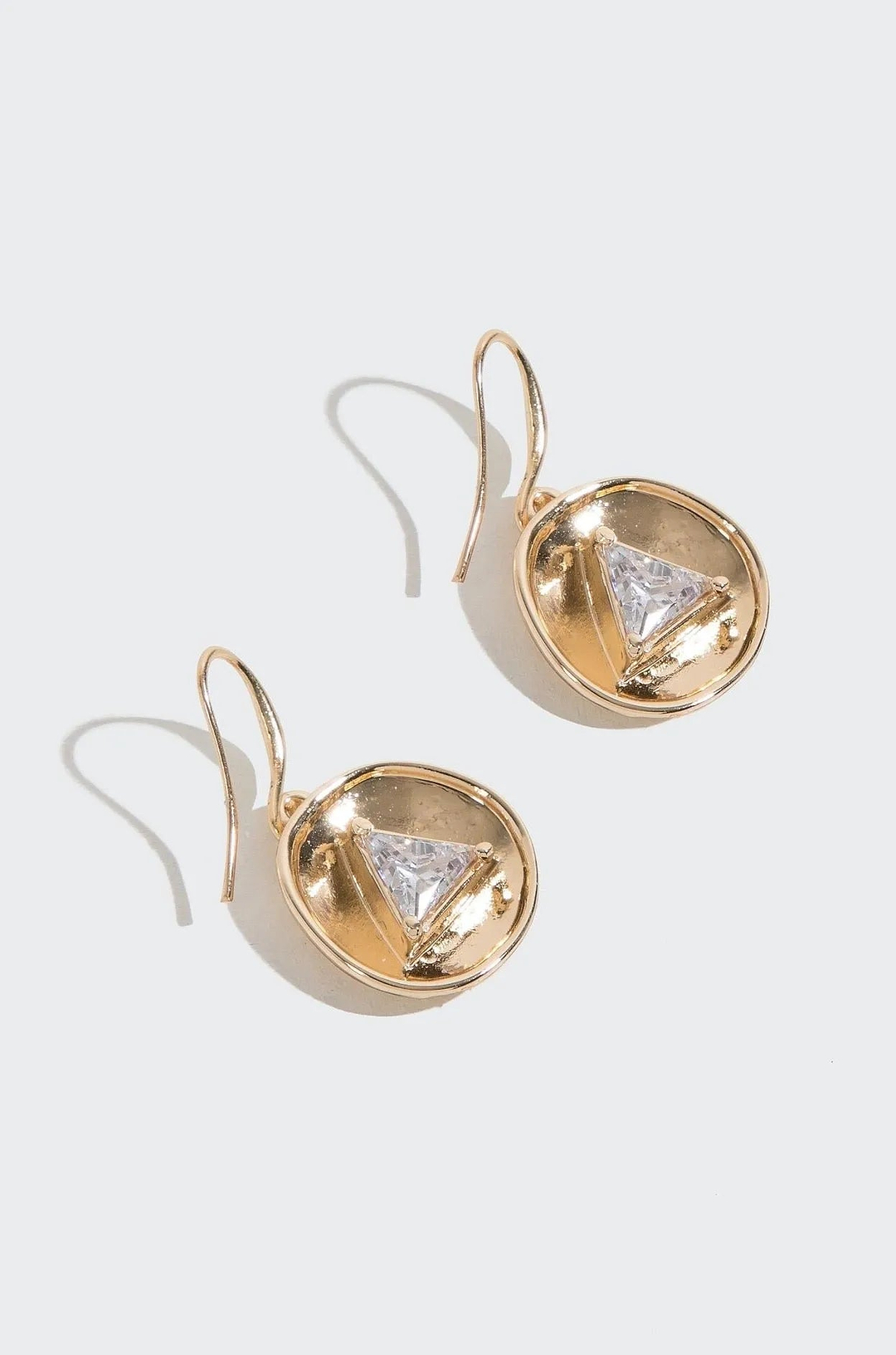 Divine Gem Drop Earrings Gold