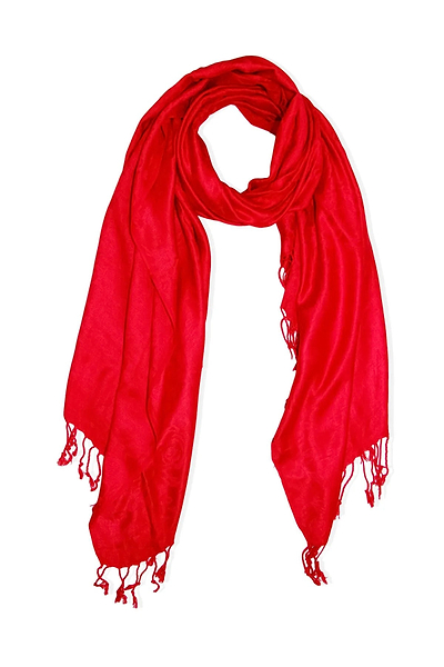 Floral Woven Scarf Red