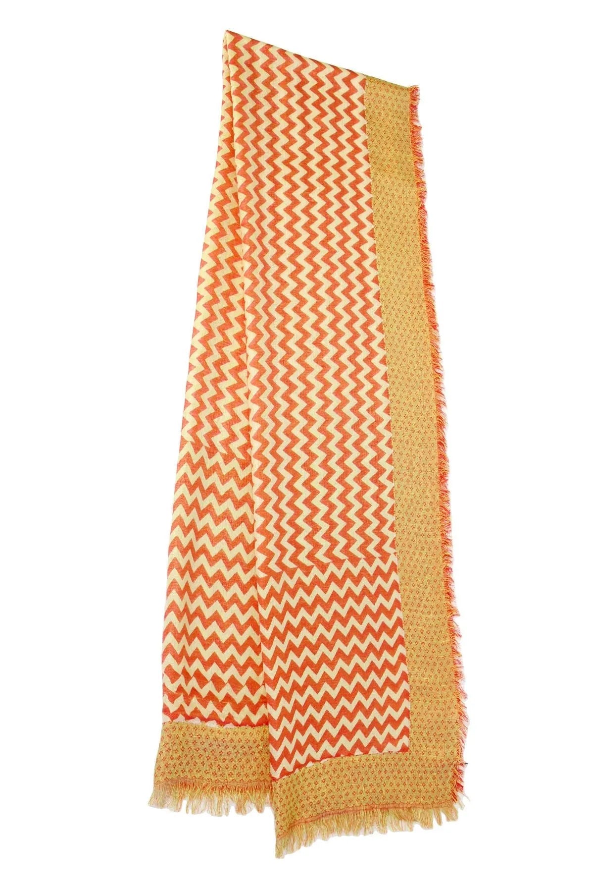 Mabel Chevron Scarf Orange