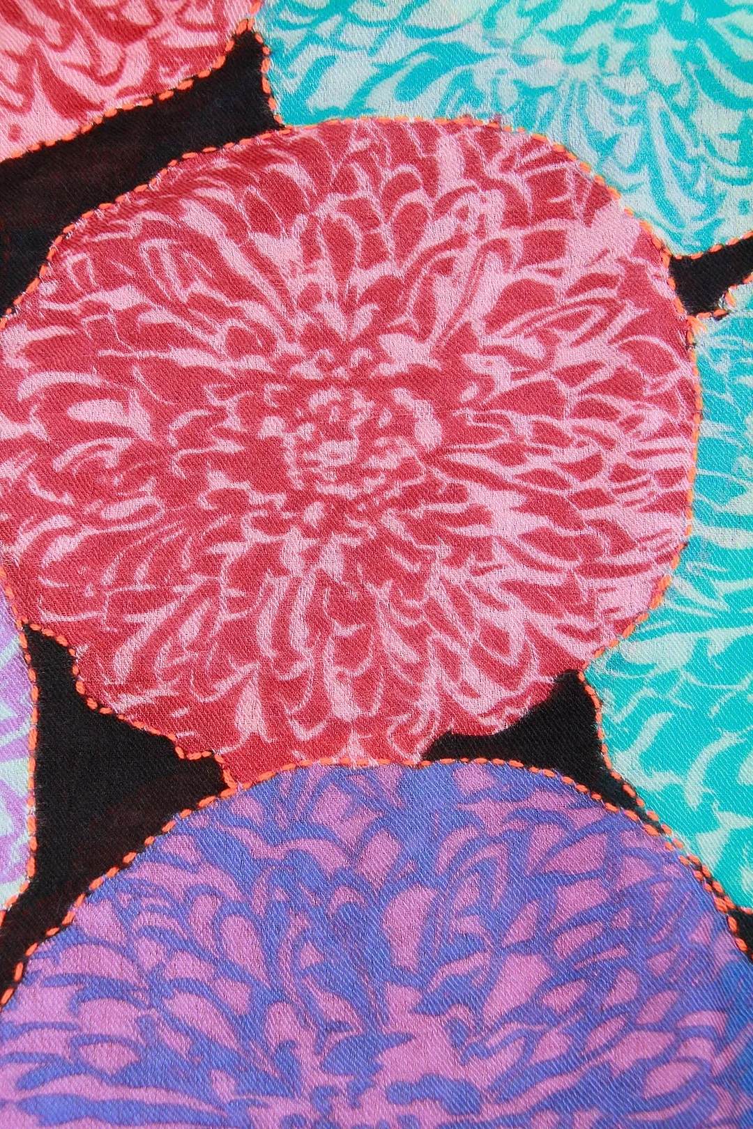 Morado Floral Infinty Scarf Dark Multi