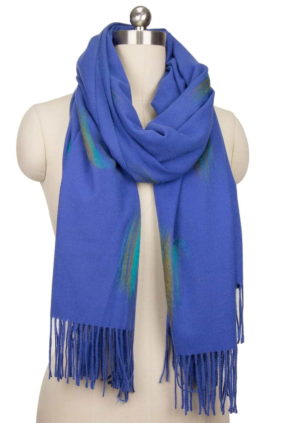 Dasha Feathered Scarf Corn Flower Blue