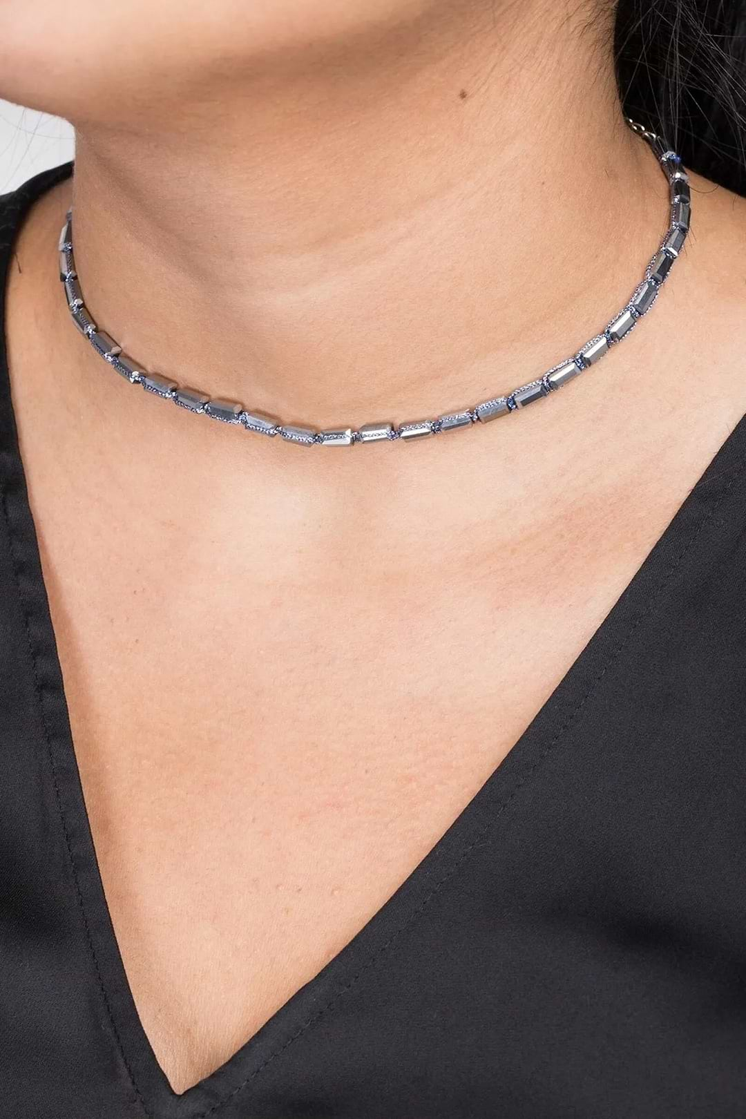 Simply Beaded Choker Silver