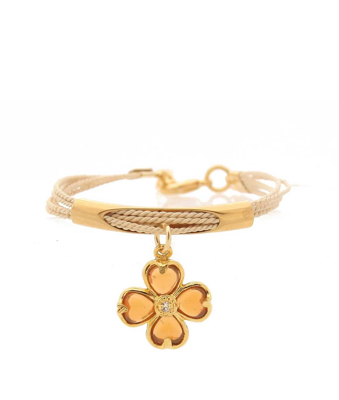 Golden Key Charm Bracelet (Set of 3) Gold