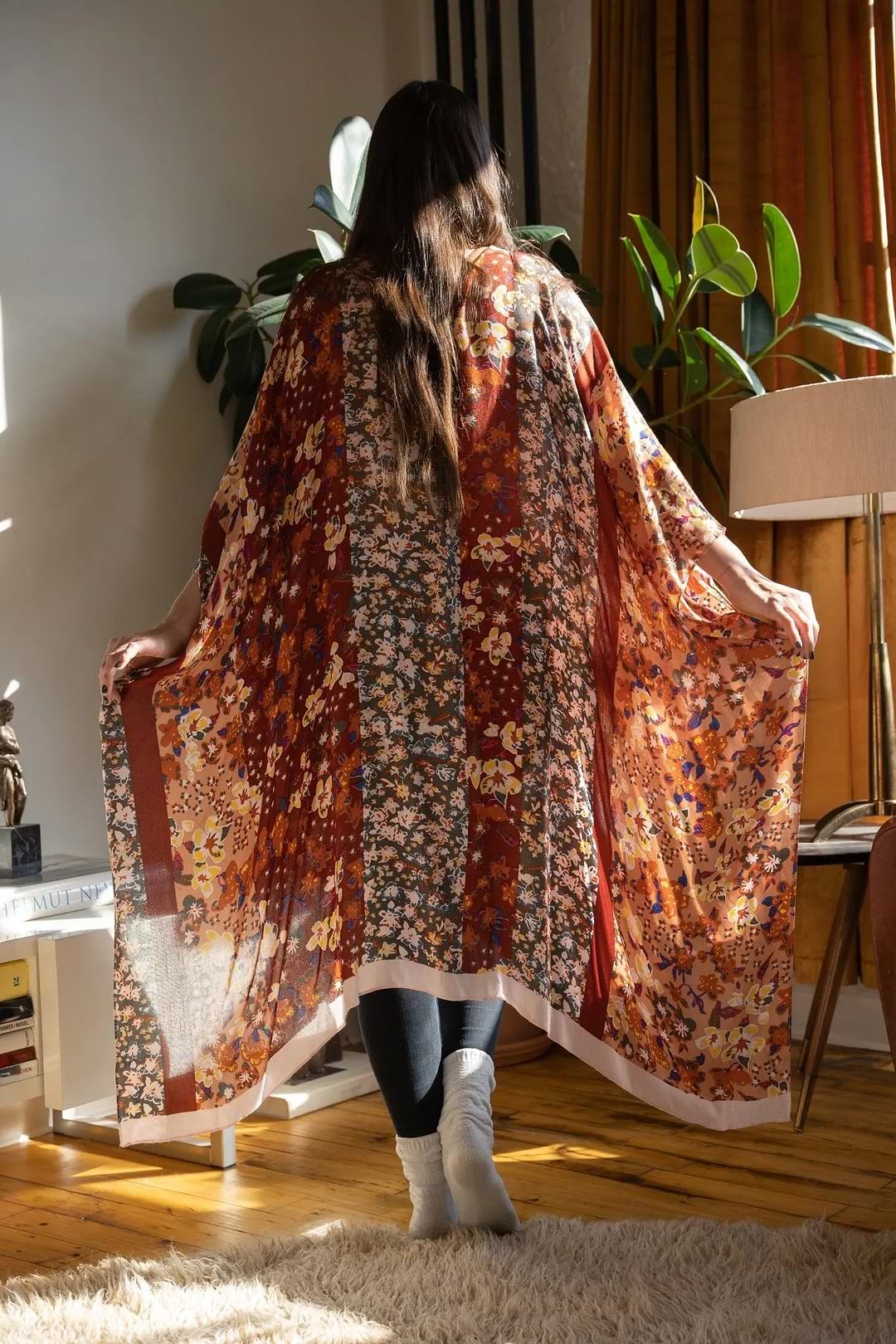 Forest Combo Kimono Brown