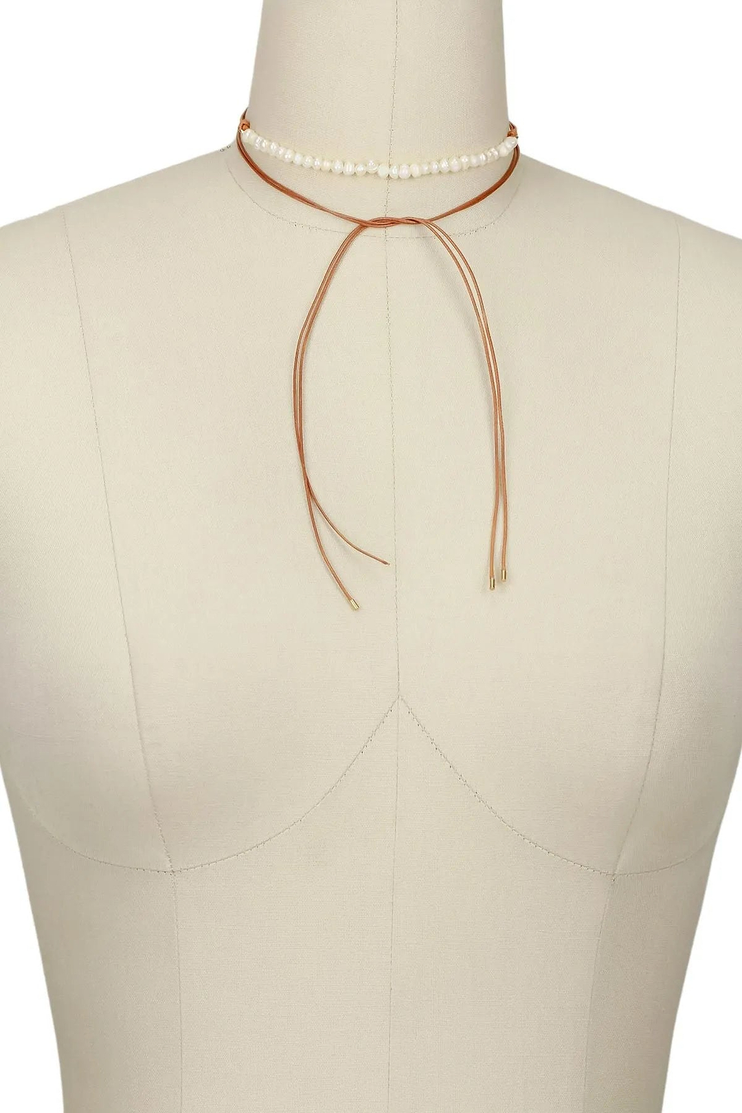 Pearl Choker Necklace Coral