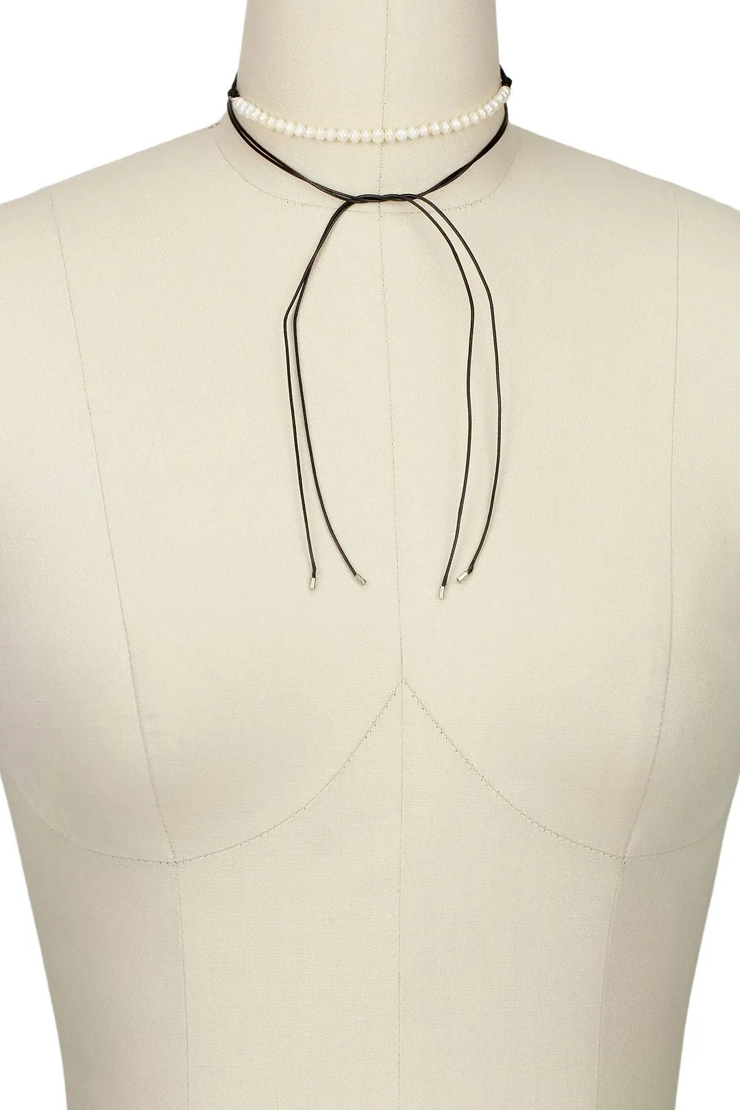 Pearl Choker Necklace Black