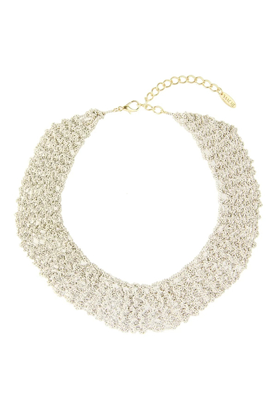 Crochet Chain Short Necklace Beige