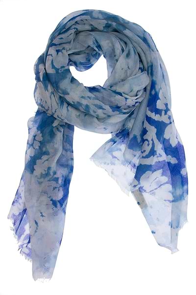 Water Color Maia Scarf Corn Flower Blue