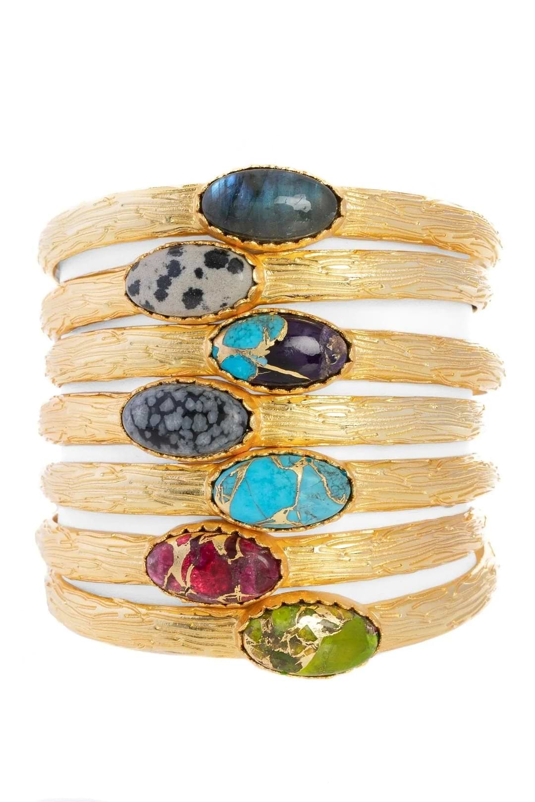 Gemstone Cuff Bracelet - SAACHI