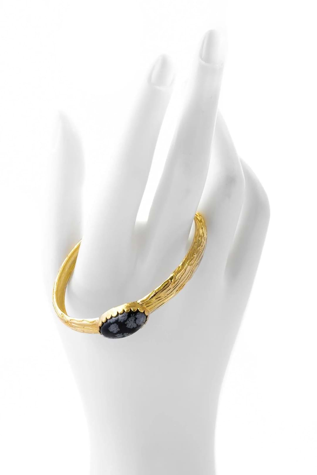 Gemstone Cuff Bracelet Black