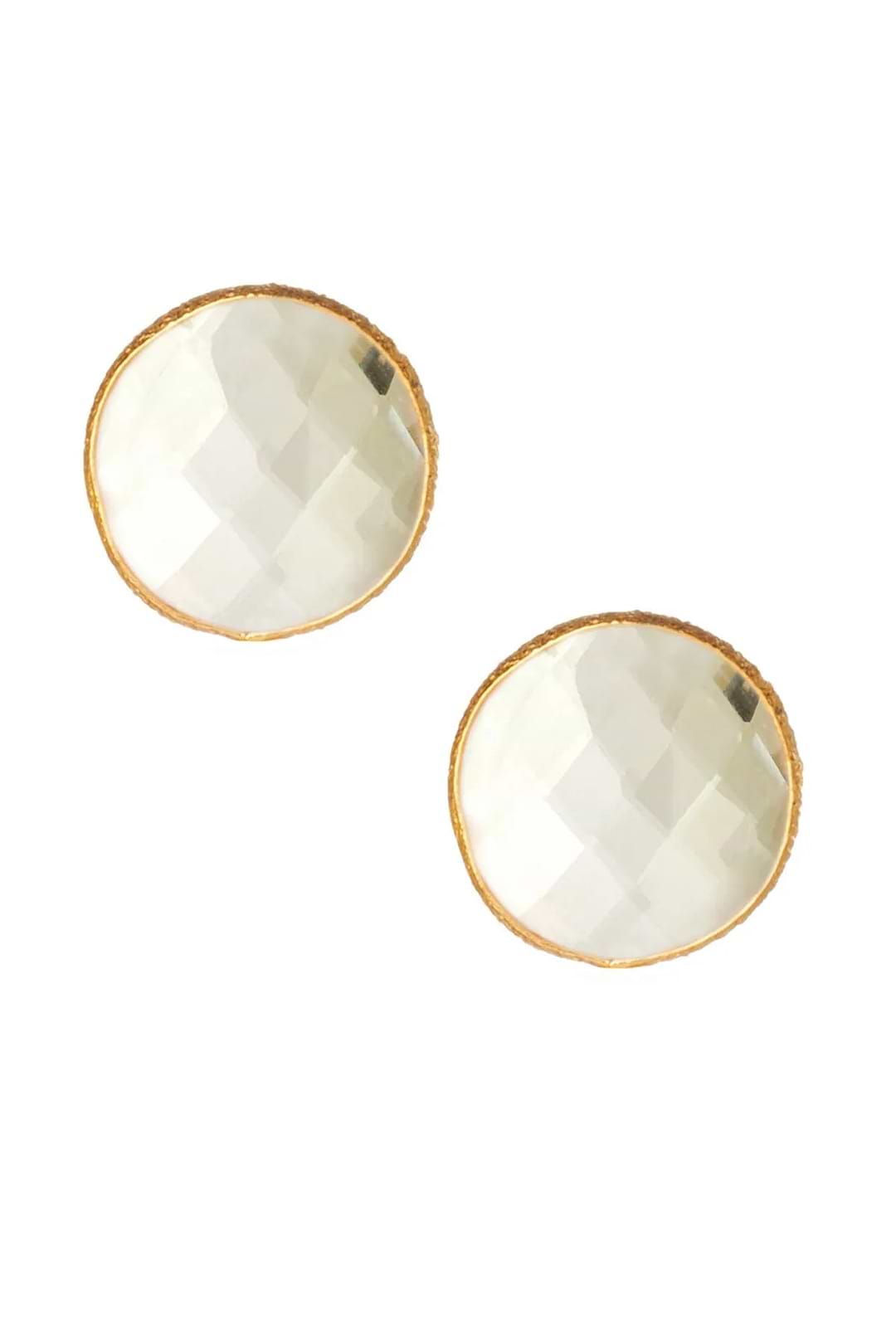 Mini Stud Gemstone Earrings Ivory