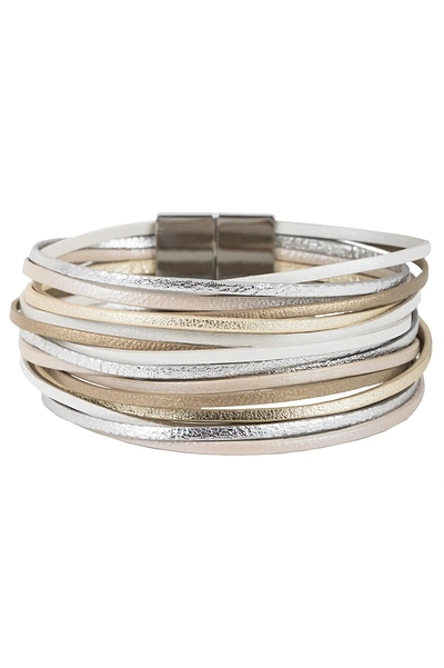Jolie Metallic Leather Bracelet - SAACHI