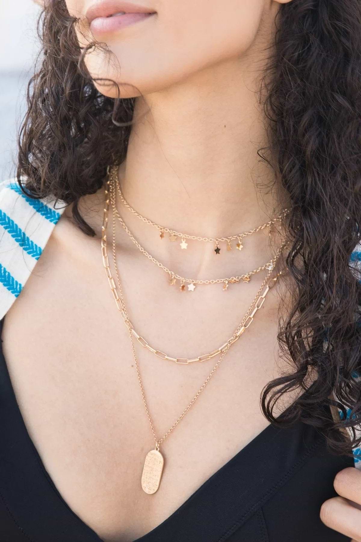 Suyi Gold Layered Necklace Set For Women - Crystal Y-Necklace & Choker, Hypoallergenic Alloy - View #6