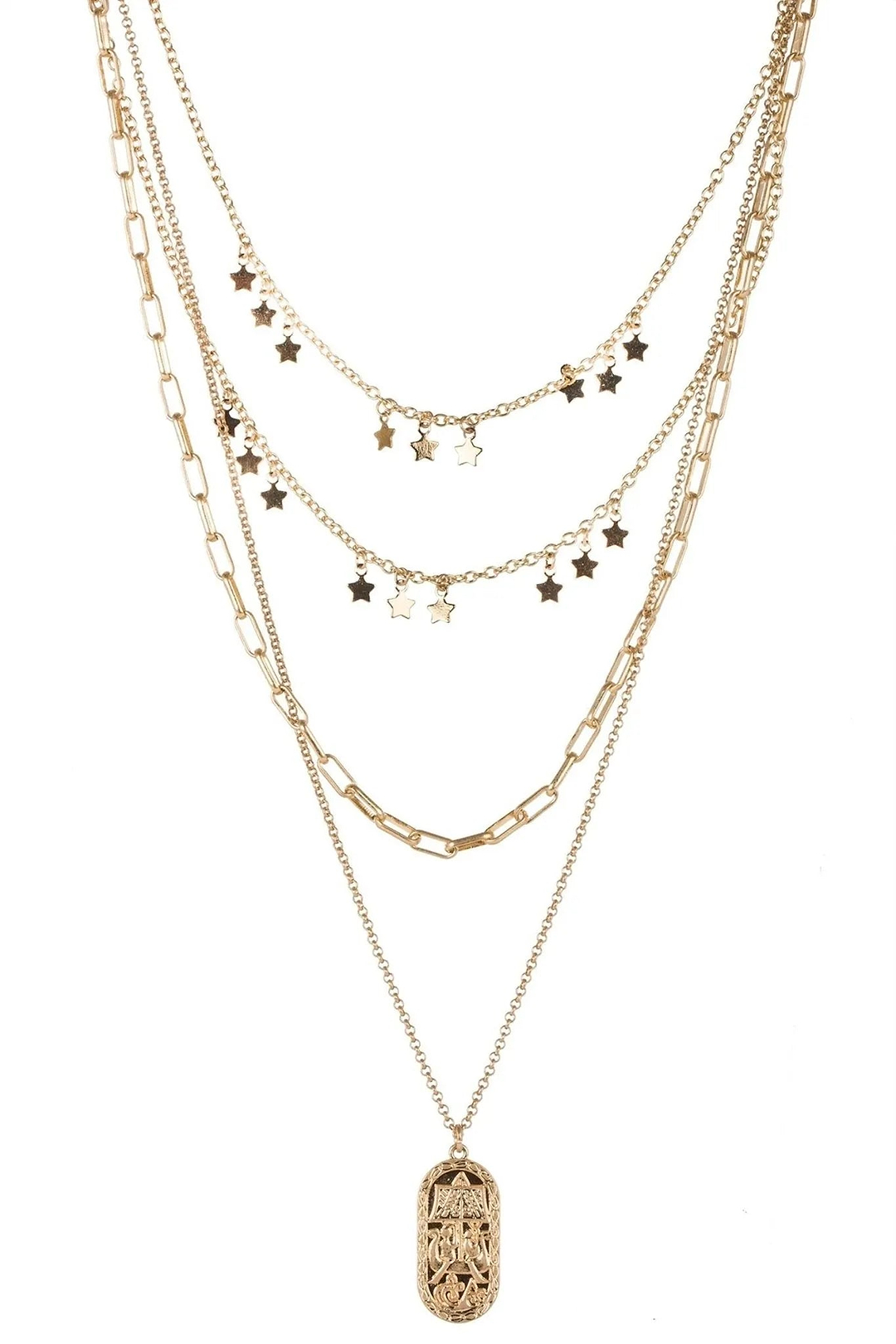 Starletta Layered Necklace Gold