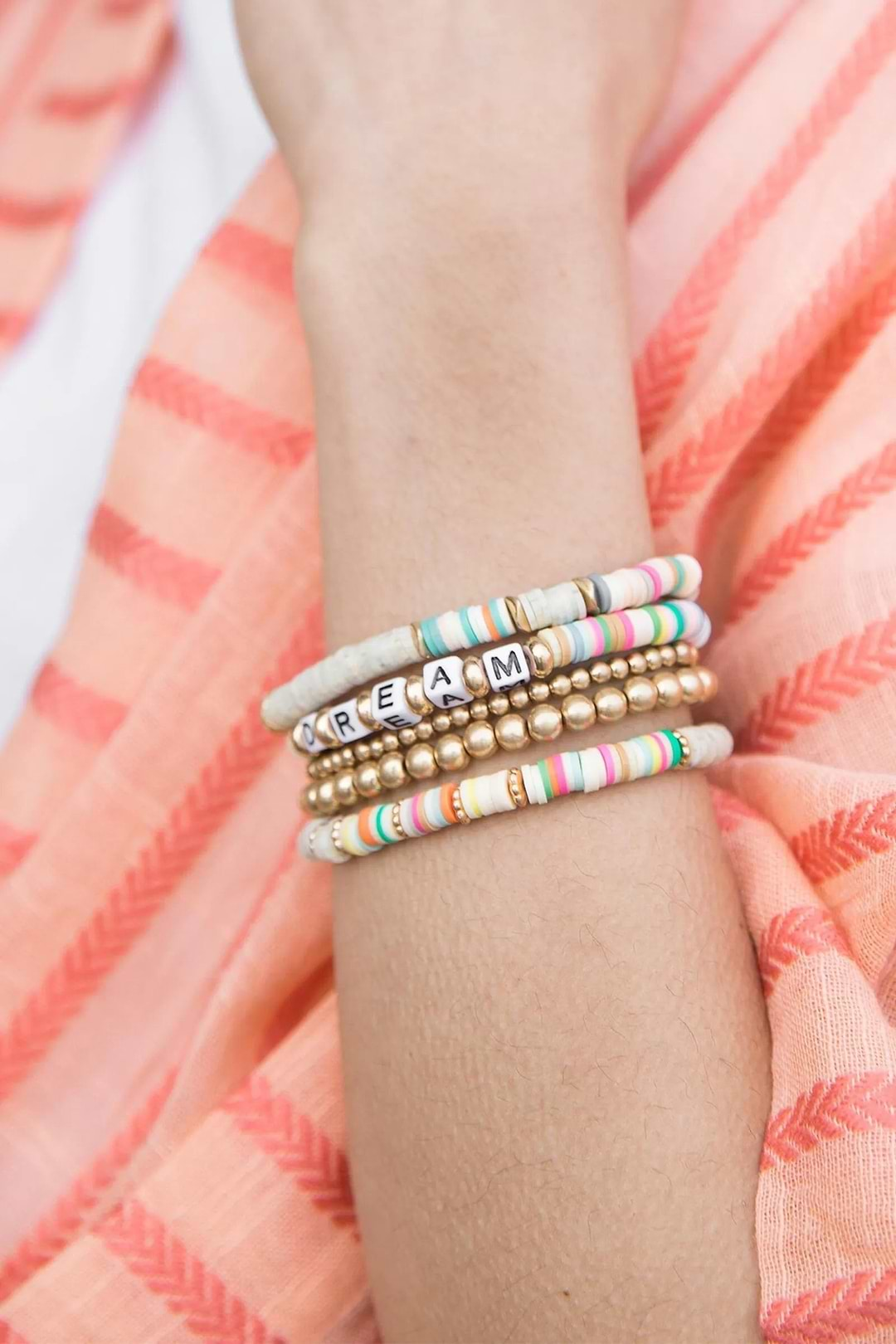 Positive Vibes Bracelet Set Light Multi