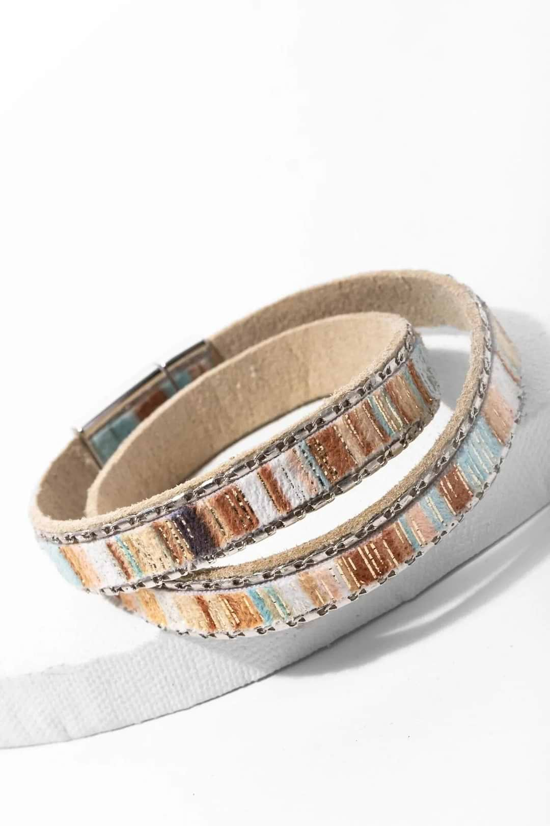 Under the Sun Wrap Bracelet Rosy Brown