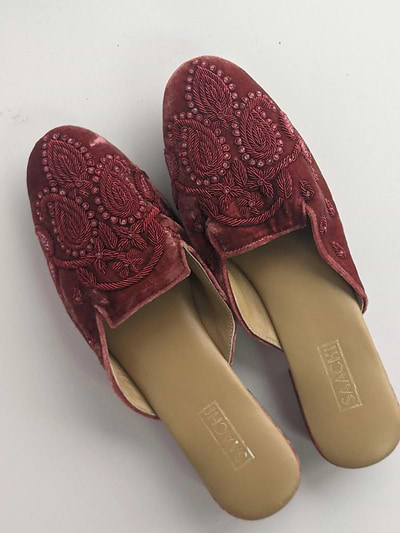 DS 182 BRICK VELVET - SAACHI - Indian Red / 8 - Shoes