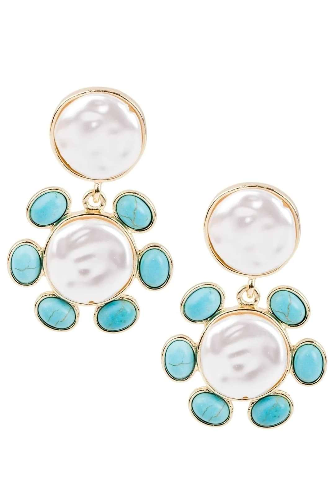 Cadence Pearl Earring Turquoise