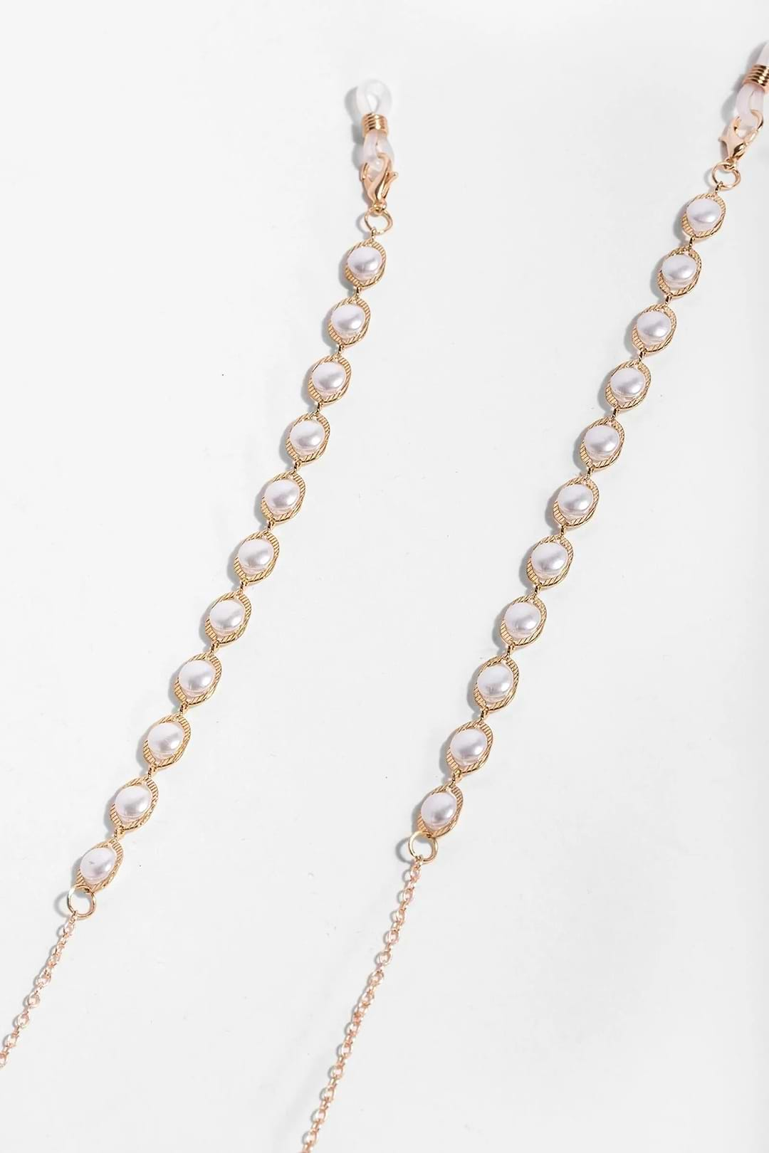 Pearl Eyeglass Mask Chain Gold