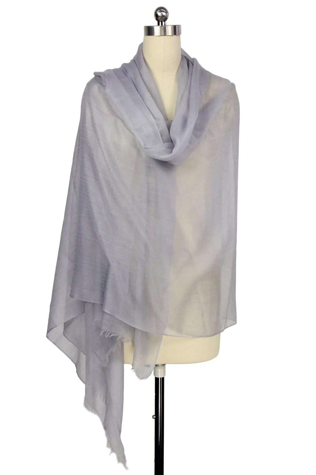 Delicate Solid Cashmere Scarf Slate Gray