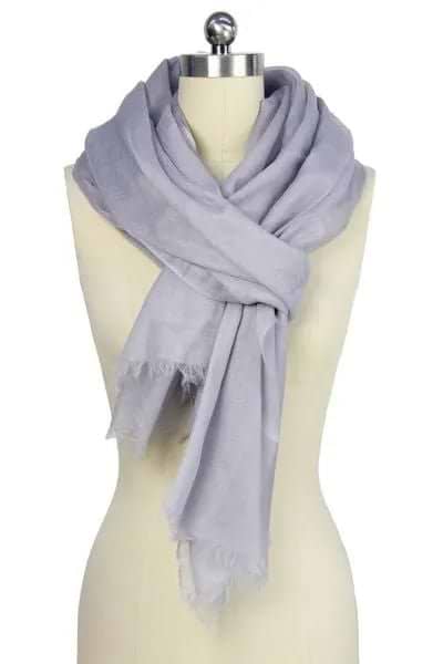 Delicate Solid Cashmere Scarf Slate Gray