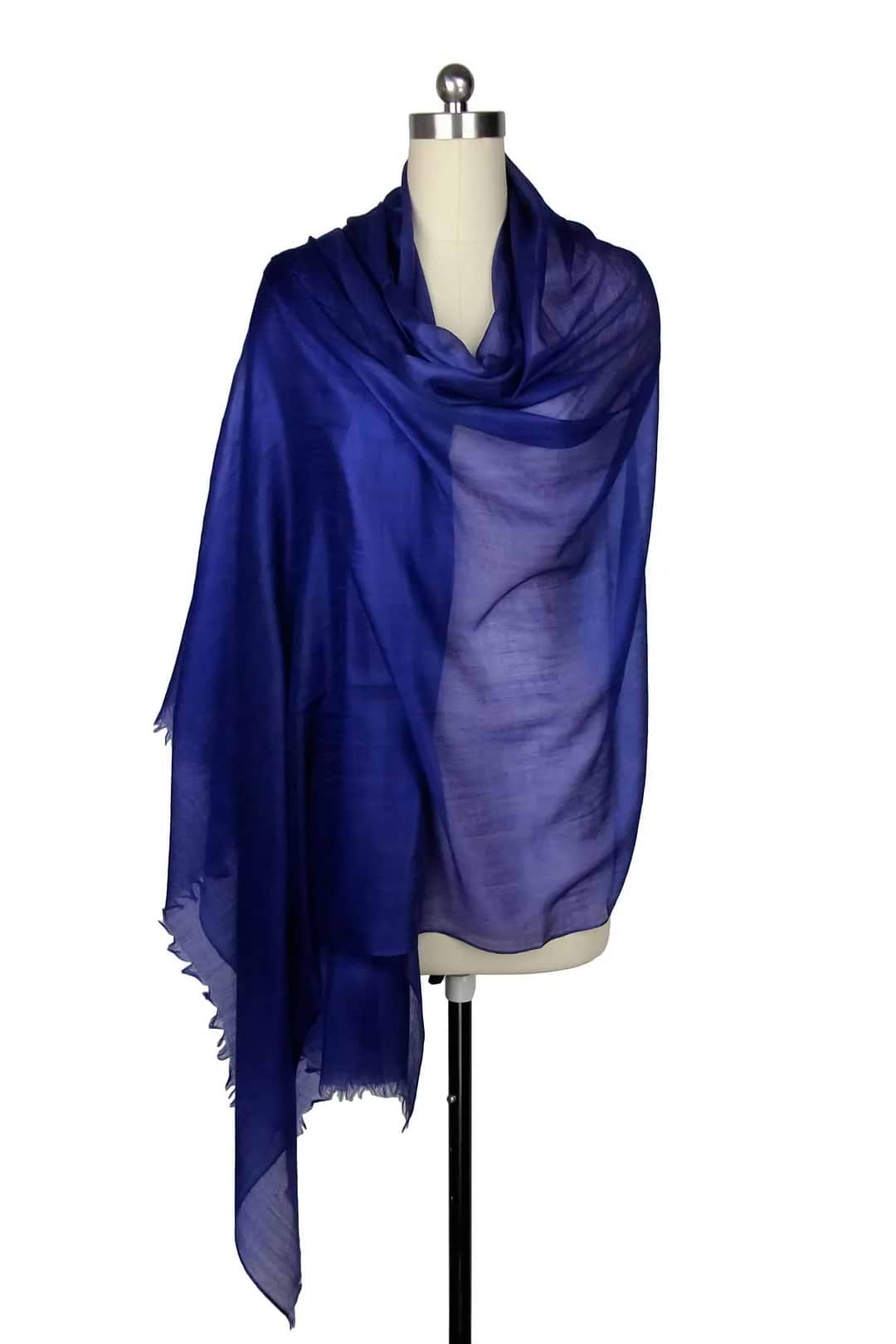 Delicate Solid Cashmere Scarf Dark Slate Blue