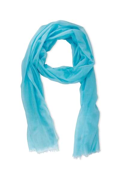 Delicate Solid Cashmere Scarf Sky Blue