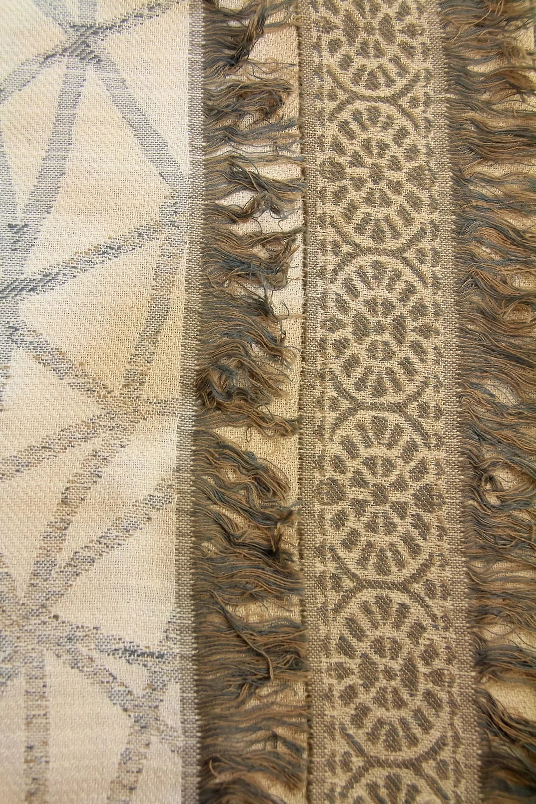 Ecru Multi Golden Scarf Blanched Almond