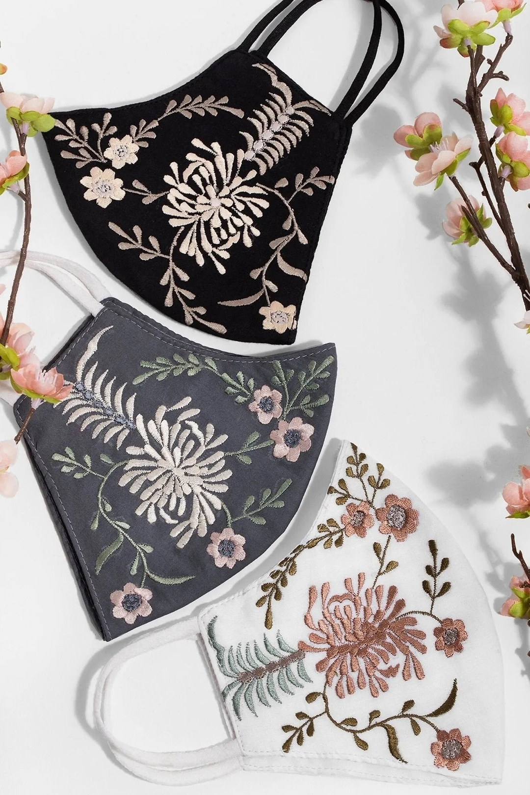 Primavera Embroidered Face Mask - SAACHI