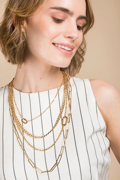 Parker Layered Necklace Gold