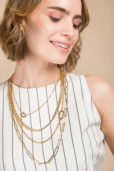Saachistyle Gold Parker Layered Necklace
