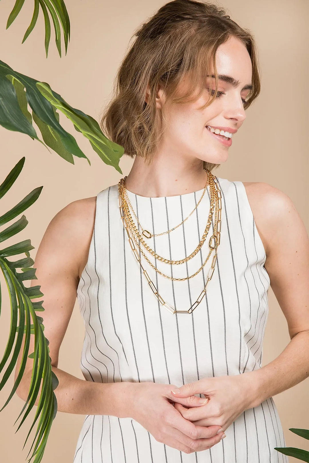 Parker Layered Necklace Gold