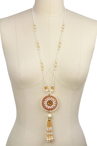 Dream Catcher Necklace Blanched Almond