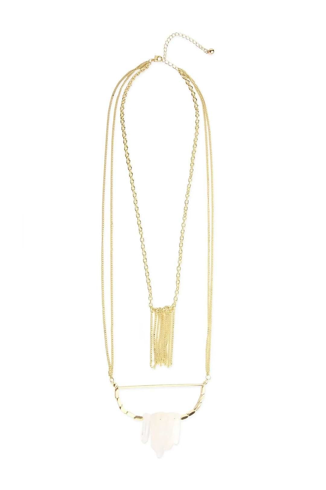 Boho Layered Chain Necklace Gold