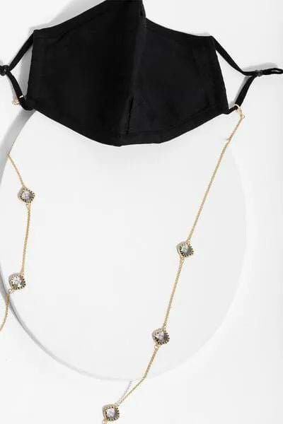 Gemstone Convertible Mask Chain Light Gray