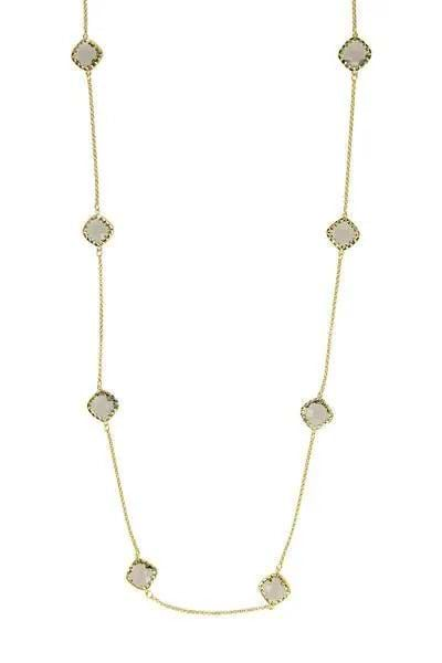 Gemstone Convertible Mask Chain Light Gray