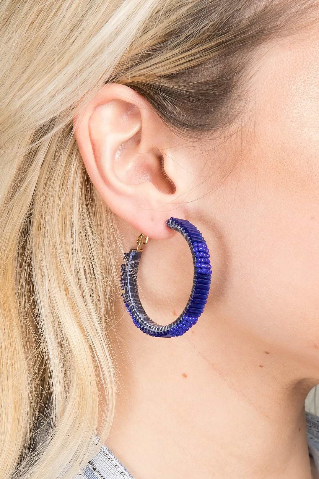 Hang Ten Earring Blue