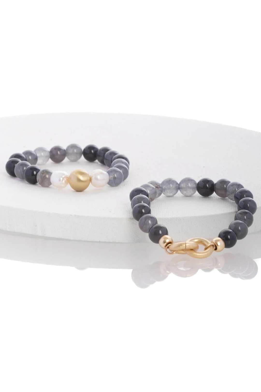 Eternity Stretch Bracelet Set Silver