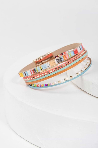 Curacao Beaded Bracelet - SAACHI - Light Multi - Bracelet