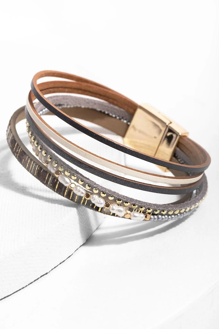 Curacao Beaded Bracelet - SAACHI - Dim Gray - Bracelet