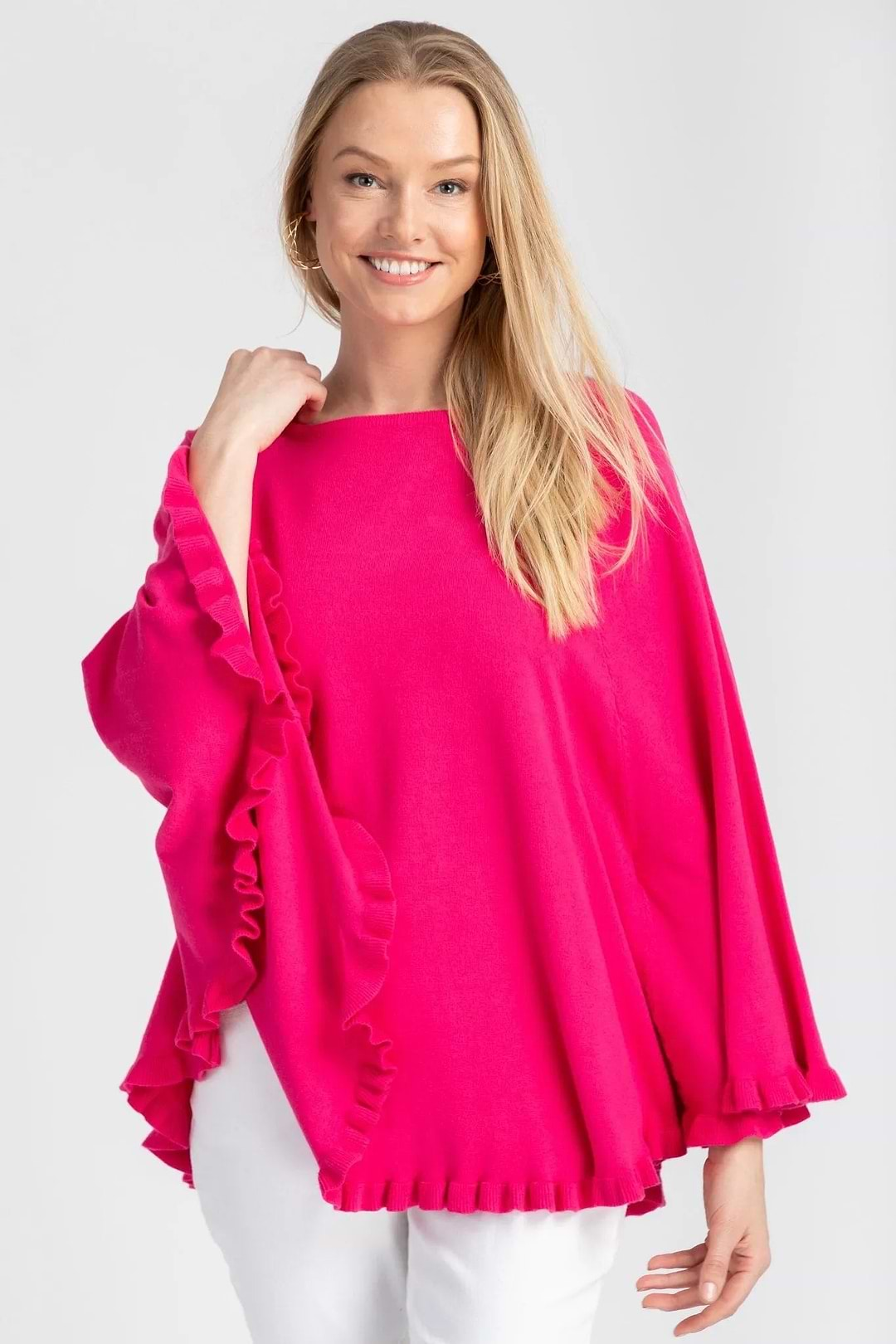 Talia Poncho Fuschia