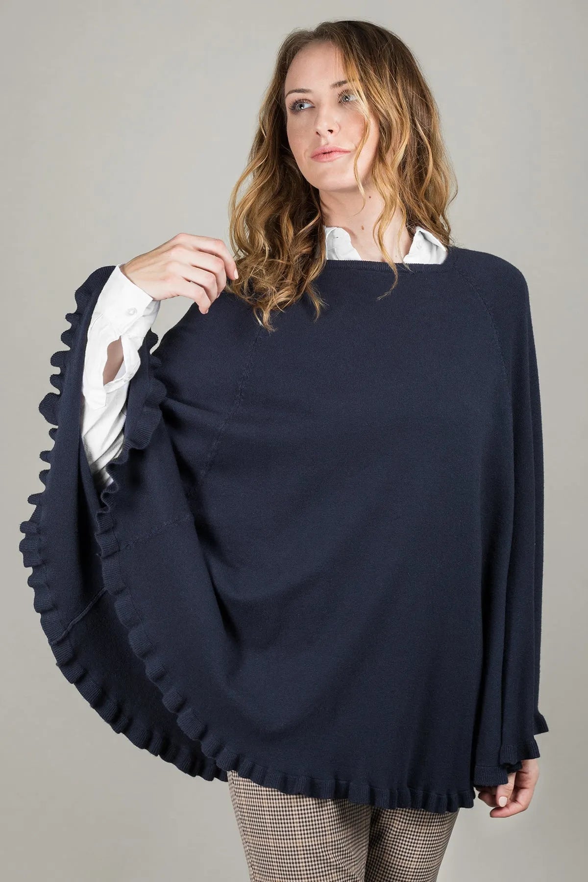 Talia Poncho Navy