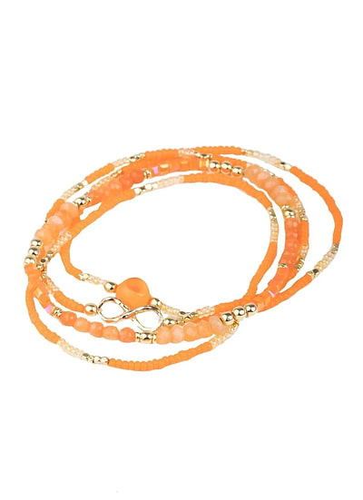 Skyla Infinity Bracelet Set Orange