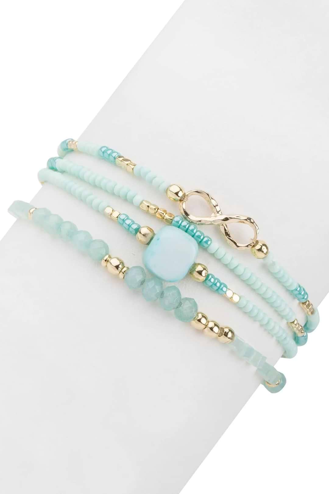 Skyla Infinity Bracelet Set Turquoise