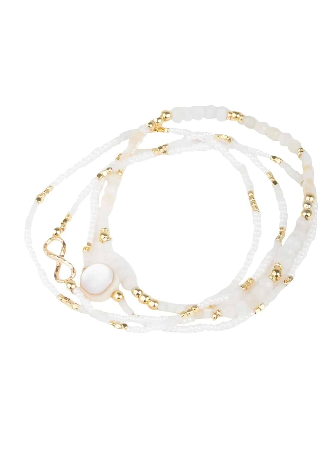 Skyla Infinity Bracelet Set White
