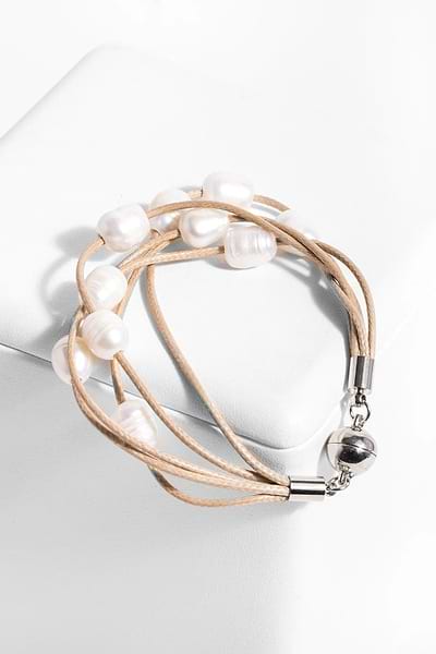 Cosmo Pearl Strand Bracelet - SAACHI - White - Bracelet