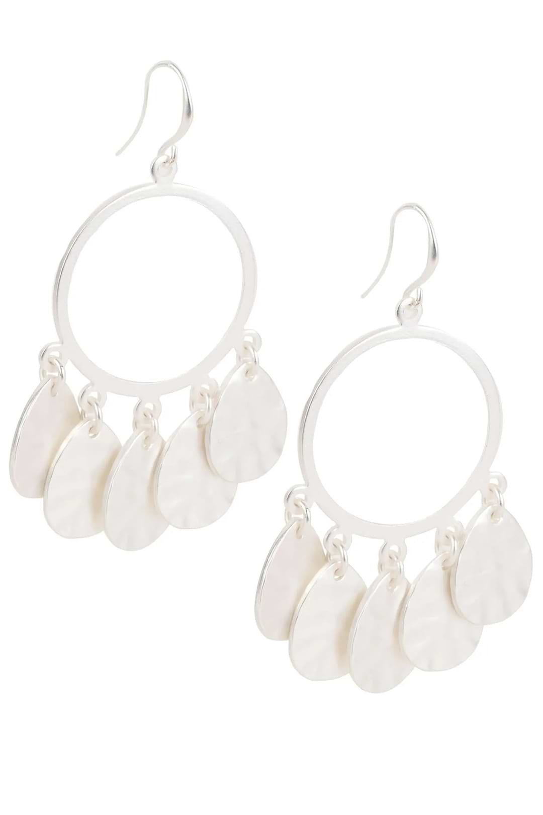 Lucky Leaf Hoop Earring Silver