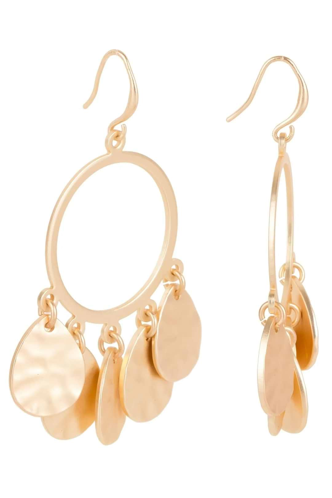 Lucky Leaf Hoop Earring Gold