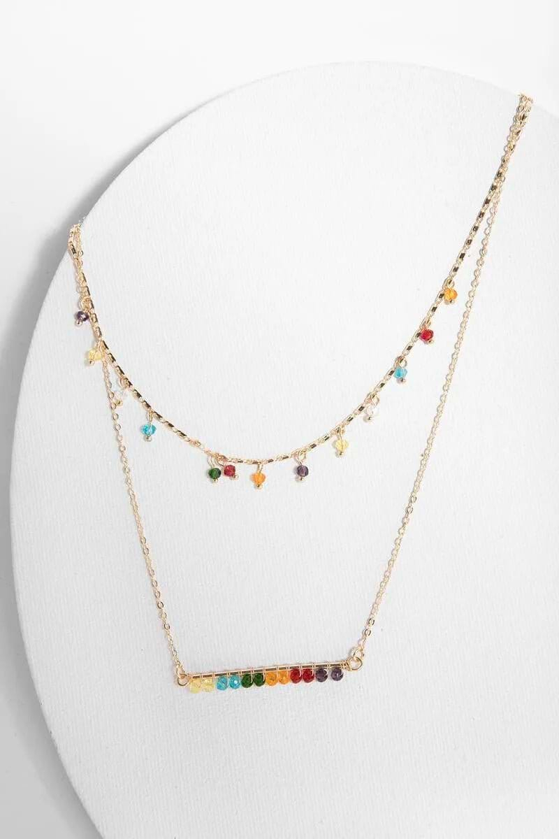 Rainbow Bright Necklace Gold